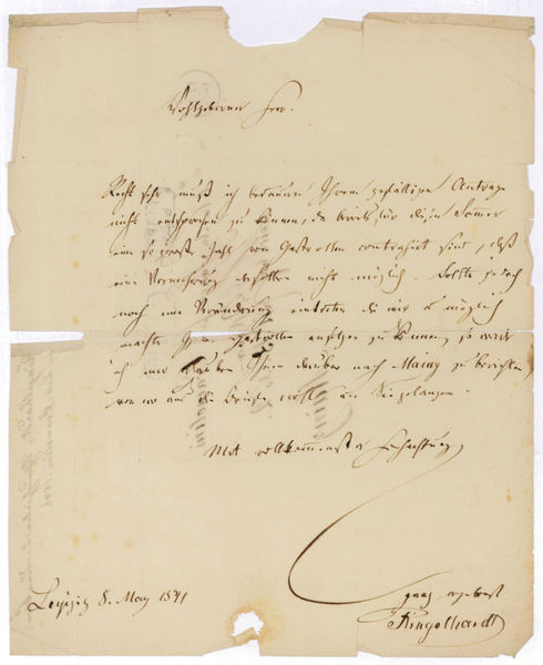 Eigenh. Brief mit U.