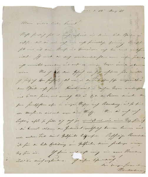 Eigenh. Brief mit U.