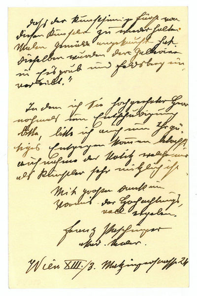 Eigenh. Brieffragment mit U.