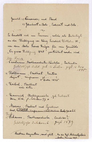 Eigenh. Schriftstück mit Namenszug "Christian Morgenstern" am Fuß.