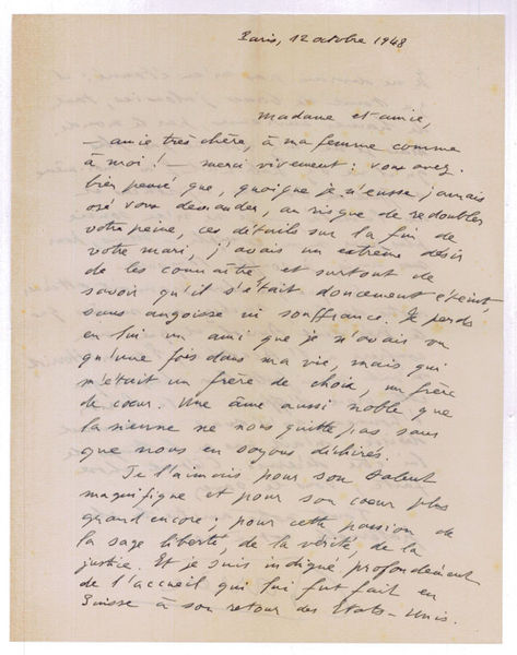 Autograph letter signed ("CFarrère").