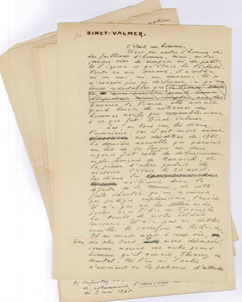 Autograph manuscript signed.
