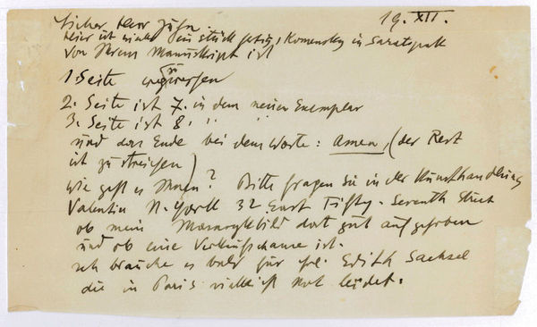 Eigenh. Schreiben ohne U.