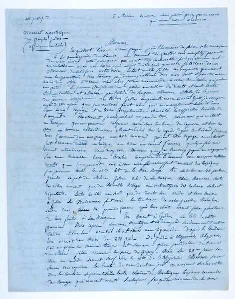 Autograph letter signed ("F. Léon des Avanchers, religieux capucin, Missionnaire …