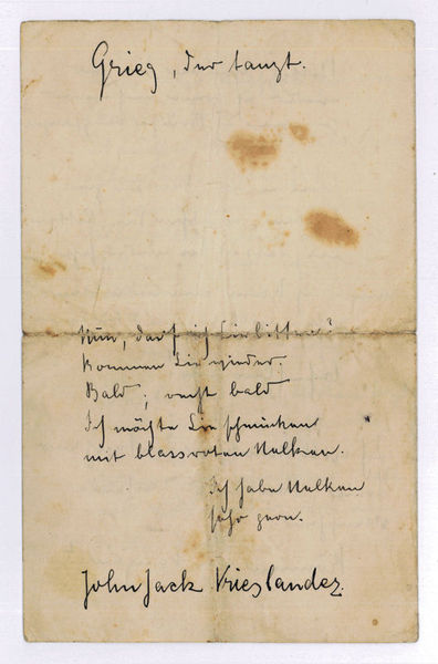 Eigenh. Brief mit U.