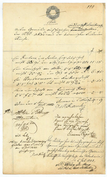 2 eigenh. Schriftstücke mit U.