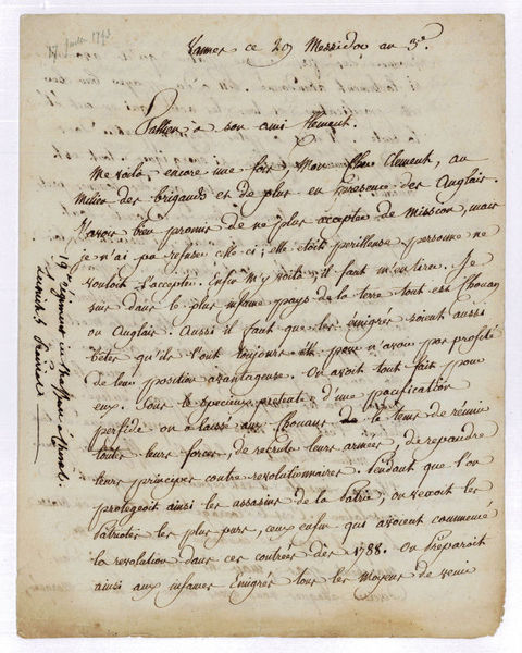 Autograph letter signed ("Tallien").