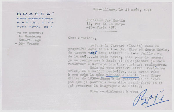 Typed letter signed with annotations in pen.