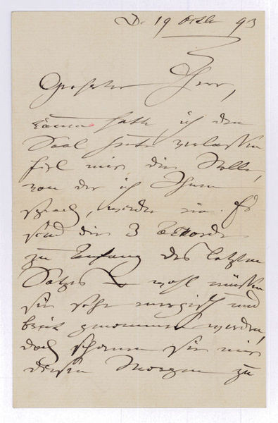 Autograph letter signed.