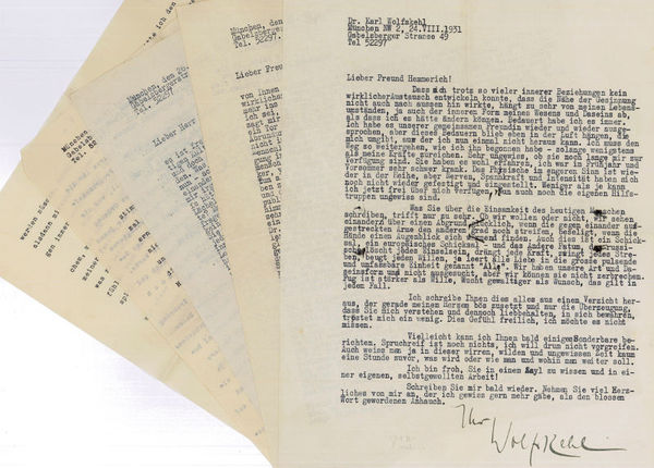 4 typed letters signed.