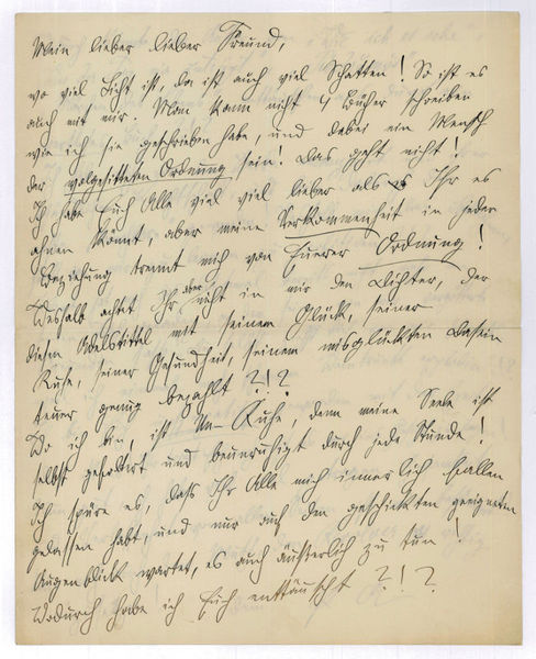 Autograph letter signed (initials).
