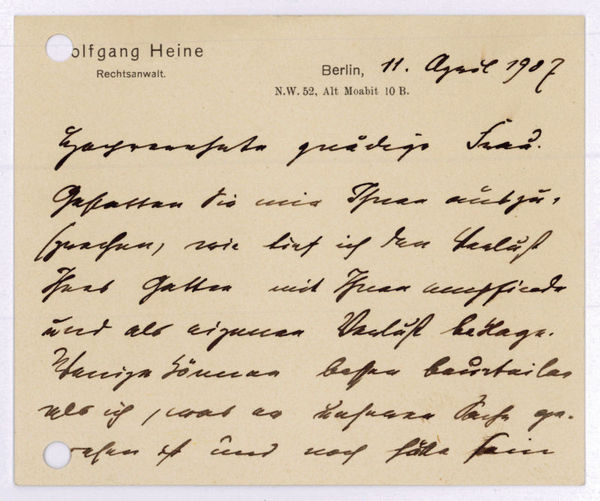 Eigenh. Brief mit U.