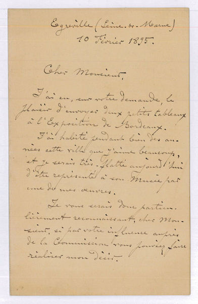 Autograph letter signed.