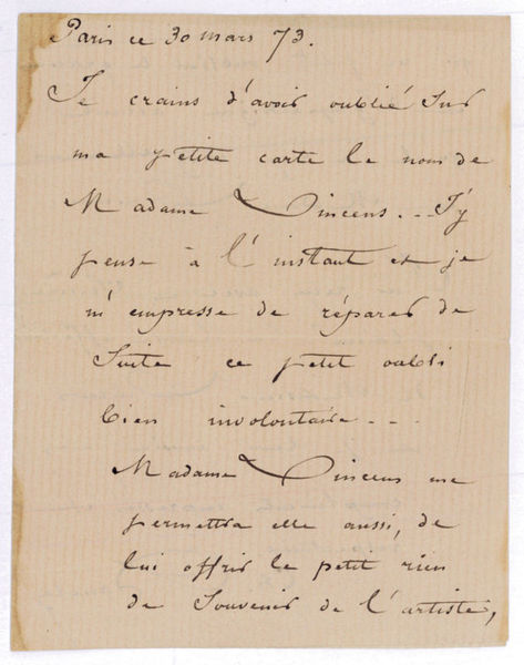 Autograph letter signed.