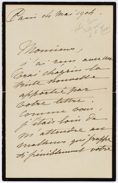Autograph letter signed ("FDosne").