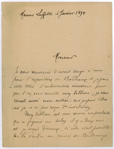 Autograph letter signed.