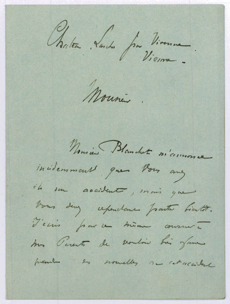 Autograph letter signed ("H. Foreau").