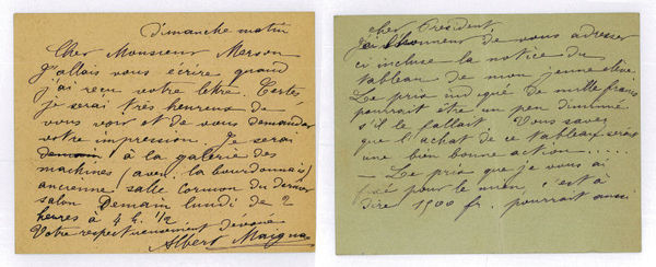 2 autograph lettercards signed.