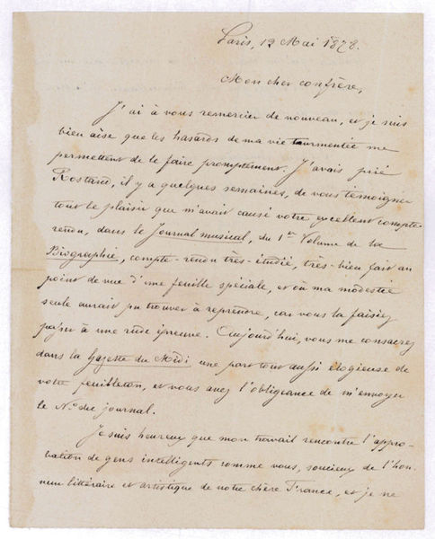 Autograph letter signed.