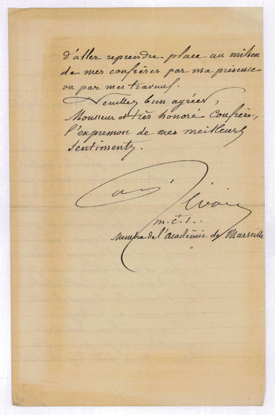 Autograph letter signed.