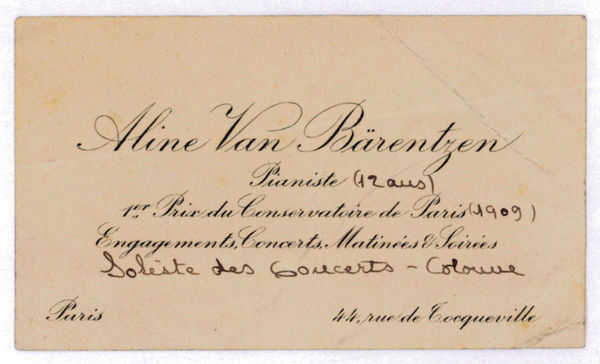 Lithographed visiting card.