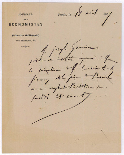 Autograph letter signed.