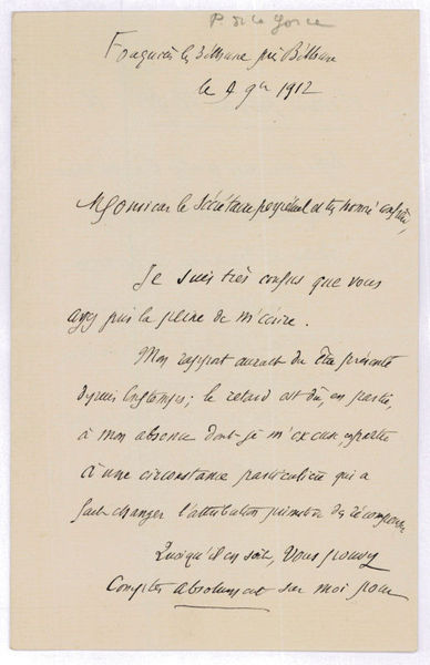 Autograph letter signed.