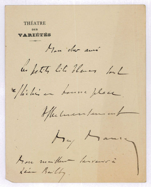 Autograph letter signed.