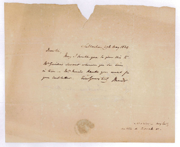 Autograph letter signed.