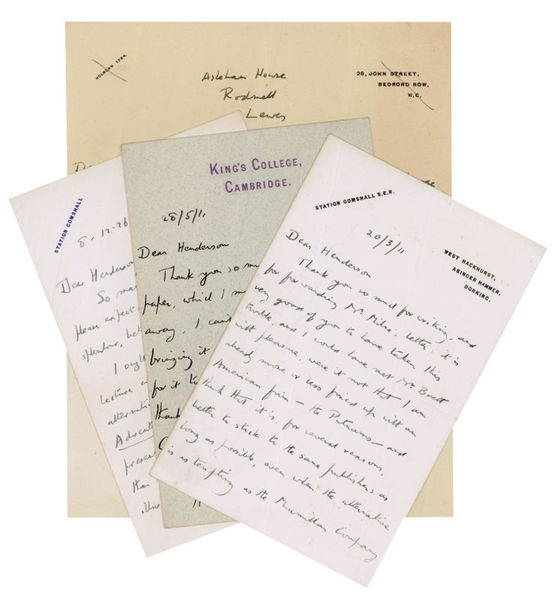 4 autograph letters signed.