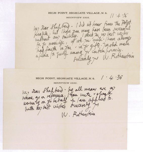 2 autograph letters signed.