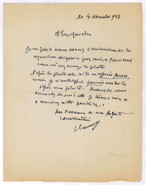Autograph letter signed ("Vlaminck").