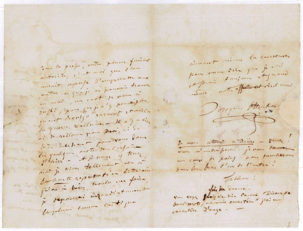 Autograph letter signed.