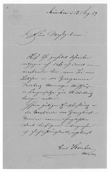 Eigenh. Brief mit U.