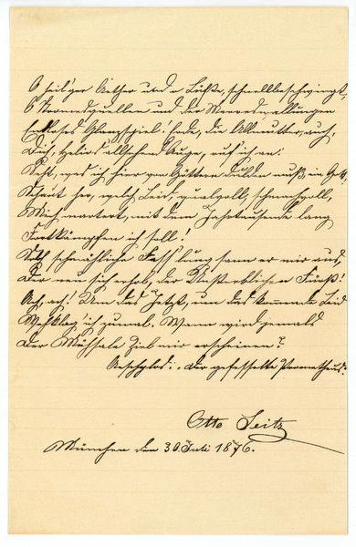 Eigenh. Albumblatt mit U.