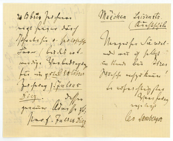 Eigenh. Brief mit U.