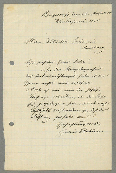 Eigenh. Brief mit U.