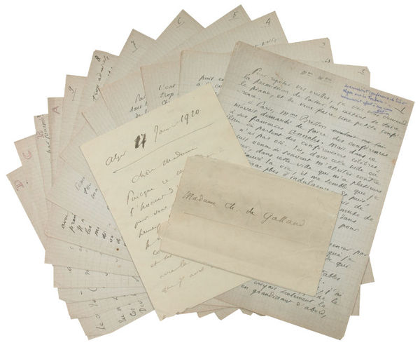 Autograph letter signed ("C. Saint- Saëns") and autograph manuscript (unsigned).