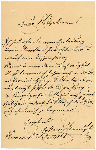 Eigenh. Brief mit U.