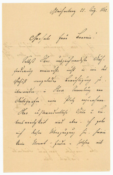 Eigenh. Brief mit U.