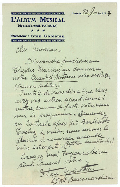 Eigenh. Brief mit U.