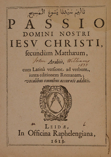 Passio Domini nostri Iesu Christi, secundum Matthaeum. Arabice, cum Latina …