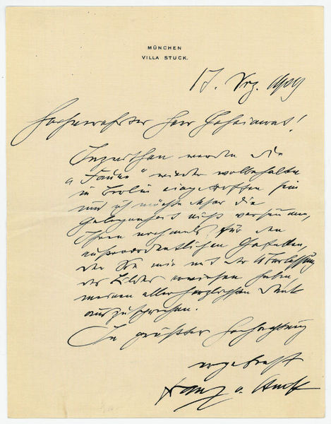 Eigenh. Brief mit U.