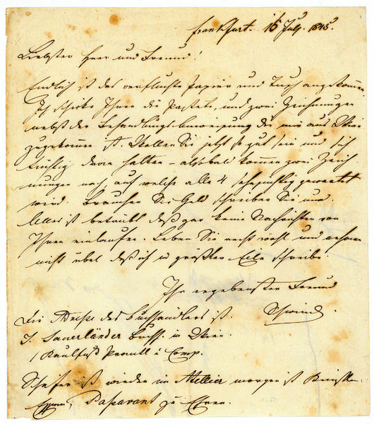 Eigenh. Brief mit U. ("Schwind").