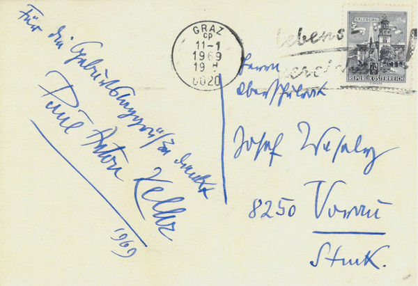 Eigenh. Bildpostkarte mit U.