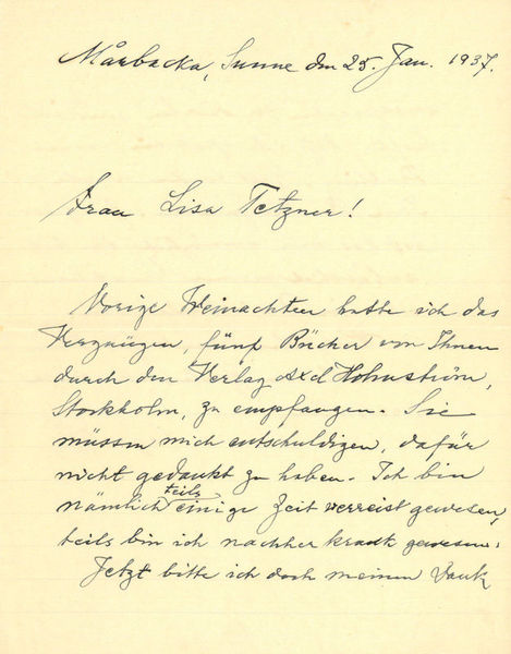 Autograph letter signed.