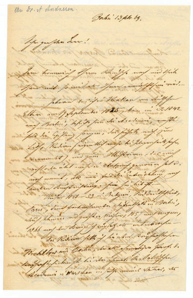 Eigenh. Brief mit U.