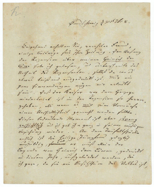 Eigenh. Brief mit U. ("Aug. Klingemann").