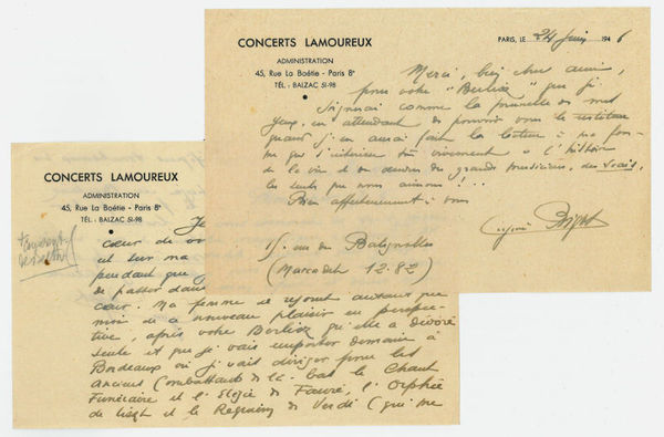 2 eigenh. Briefe mit U.