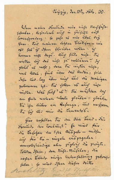 Eigenh. Brief mit U.